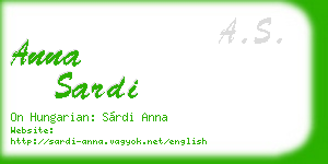 anna sardi business card
