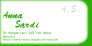 anna sardi business card